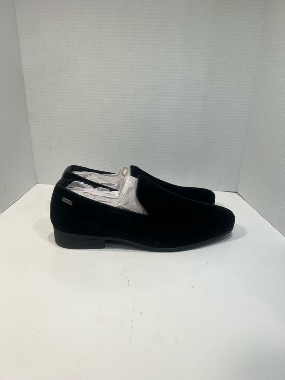 Unlisted Black Velvet Slip-On Loafers for Men